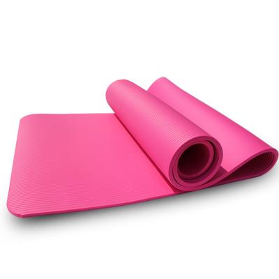 China Custom Made Yoga Mat Anti-Slip Gym Exercise Fitness Pilates Sports Yoga Mat Logo Durable Thick NBR Fitness Pilates Gym for sale