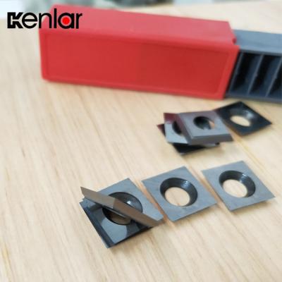 China Retail Planer Spiral Cutter Head Parts Tungsten Carbide Wood Blade 14x14x2.0 for sale