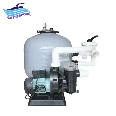 China Villa Swimming Pool Side Mount Fiberglass Quick Over Ground Swimming Pool Sand Filter for sale