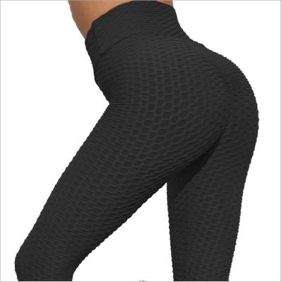 China 2 Pack Breathable Women's High Waist Yoga Pants Gaiters With Pockets, Anti Cellulite Butt Lift Seamless Ruched Textured Tights for sale