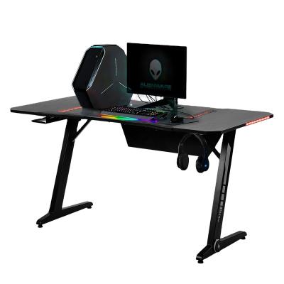 China Pleasure Enlarged Cable Management Hole Larger Gaming Working Desk (Height) Adjustable Rubber Non-slip Wear Resistant Edging for sale