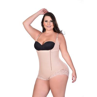 China Full Control Breathable Jumpsuit Woman Lace High Waist Slimming Body Shaper Plus Size for sale