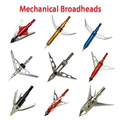 China Hunting HOOYI 100-Grain Mechanical Archery Broadhead Broadheads Hunting Arrowhead for sale