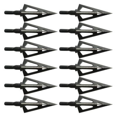 China 3 Durable Blades Hunting Broadheads 100 Grain Screw-in Arrowheads Arrow Tips Compatible With Crossbow for sale