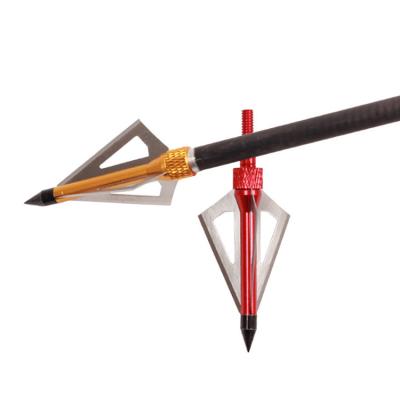 China 3 Blade Hunting Broadheads 100Grain Durable And Sharp Steel Archery Arrow Heads Field Points for sale