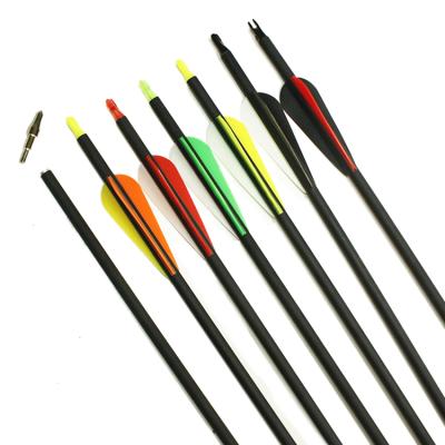 China Mixed Carbon TIR Arrow 28/30/32 Inch Spine 500 Diameter 7.8 Mm For Compound / Recurve Bow Archery Shooting for sale