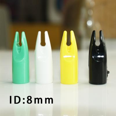 China TIR Identification 6mm Archery Arrow Nock 7mm 8mm Glue On Outsource Target Practice Arrow Tips For Arrow Tail for sale