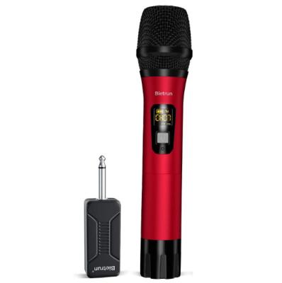 China Handheld Microphone Wireless Microphone, Dynamic Handheld Karaoke MIC, Rechargeable Receiver (6hs work), 160ft UHF Metal Range, for Karaoke, Singing, for sale