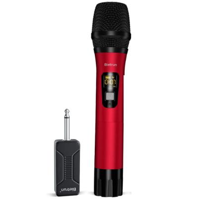 China Handheld Microphone Wireless Microphone, Dynamic Handheld Karaoke MIC, Rechargeable Receiver (6hs work), 160ft UHF Metal Range, for Karaoke, Singing, for sale