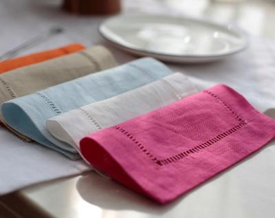 China 100% Plain Linen Towel /hand French Printed Towel Up-to-Date Hem Embroidered Towel for sale