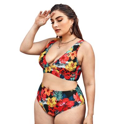 China Costumi DA Bagno Donna Plus Size Floral Print Breathable Bikini New Arrival Luxury Swimwear For Women Two Piece Swimwear for sale