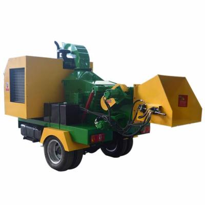 China Wood Chips Making Machine Easy Operation Forestry Machinery Diesel Engine Mobile Wood Chipper for sale