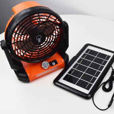 China Fan+Lighting+Emergency Charging Multifunctional High Quality Portable Solar Outdoor Emergency Table Fan Circulation Motor Treasure LED Charging Table Lamp for sale