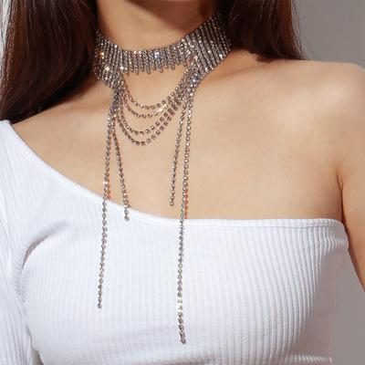 China CLASSIC CLASSIC factory widely sells all kinds of intensive female irregular diamond necklace jewelry with wide uses for sale