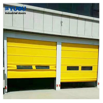 China Anti-wind Windproof Safety Edges High Speed ​​PVC Door Curtain Large Size Pvc Stacking Door for sale