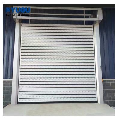 China Modern Industrial Insulated Roller Servo Motor Rigid Aluminum Sheet Shutter Up Door High Speed ​​Bearing for sale