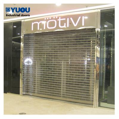 China Industrial High Quality Crystal Door Aluminum Alloy Rolling Shutter Electric Rolling Door for sale