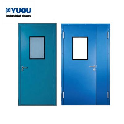 China Exterior Pure Flat Hospital GMP Standard Powder Coated Clean Room Door With CE Certificate for sale