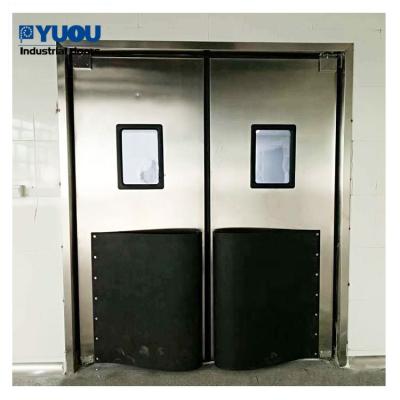 China Modern 2021 New Model Food Industry Clean Room Use Effect Stainless Steel Swing Traffic Doors for sale