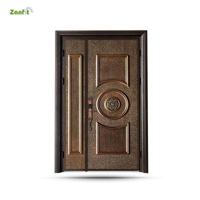 China Latest Modern Mother Son Simple Design Of Cast Aluminum Doors for sale