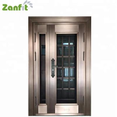 China Modern copper double door/front entrance design for sale