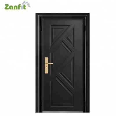 China Modern Modern Factory Entry Doors Double Entry Wrought Iron Finished Front Room Exterior House Steel Security Doors Steel Factory for sale