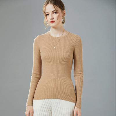 China Autumn Winter Breathable Cashmere Round Neck Knit Sweaters Ladies Cashmere100% Custom Logo ODM for sale