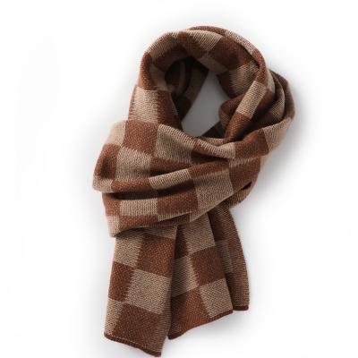 China OEM Cashmere Jacquard Weave Scarf OEM Logo Cashmere Scarf Knitting Pattern MOQ quantity quantity for sale