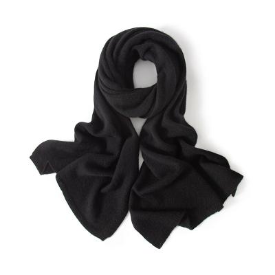 China Long LOW MOQ Custom Logo OEM Logo Fashion Cashmere Scarf Warm Scarf Knitting Soft Flat Cashmere Scarf Women Quantity Winter for sale