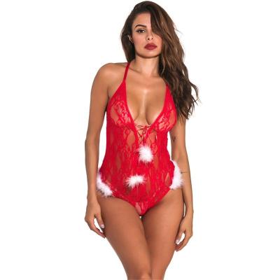 China Sexy Underwear Mesh Transparent Bodysuit Sexy Lingerie Lingerie OEM Lingere Women Crotch Lingerie Jumpsuit Deep V Sexy Instant Popular Sexy Lace for sale