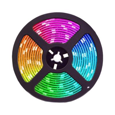 China Other 5050 5m 150 Led RGB Led Strip Lamp With Power Adapter IR Remote Control Smart Strip Light for sale