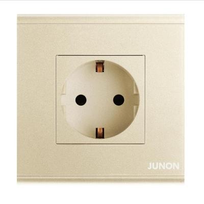 China JUNON 2 Pin Plug Connector 16A Commercial German Plug Pin Socket Round Socket for sale