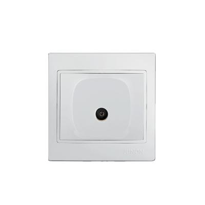 China PC Curve Shape Plastic Electric TV Socket Single Socket Switch Satellite Wall Socket for sale