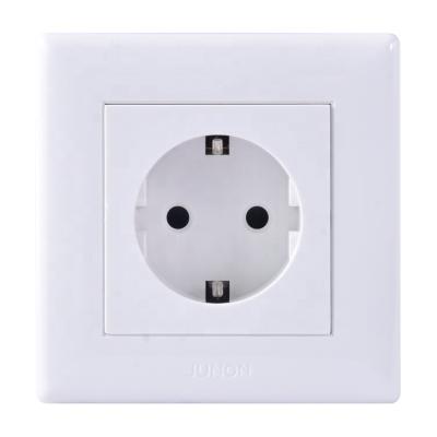 China JUNON A Series 16A Euro Wall Sockets 2 Pin Socket Commercial EU Wall Socket for sale