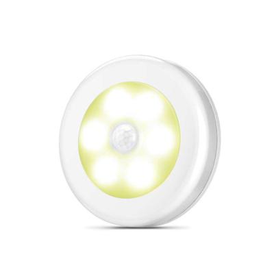 China Residential Portable 6 LED Human Motion Detected Automatic Motion Sensor Night Light for sale