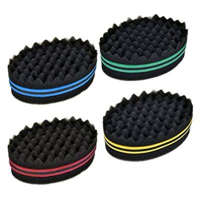 China Double Sides Hair Twists Soft Magic Sponge Curling Multi Hole Curly Bush Hair Sponge For Barber Shop And Beauty Salon for sale