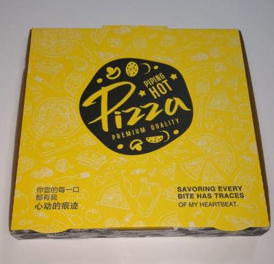 China High Quality Recycled Materials Food Pizza Thick Corrugated Paper Box for sale