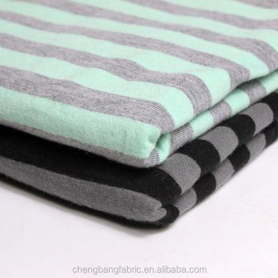 China Eco-friendly Anti-bacteria Yarn Dyed Stripe 95% Soft Bamboo 5% Spandex Fiber Jersey Fabric en venta