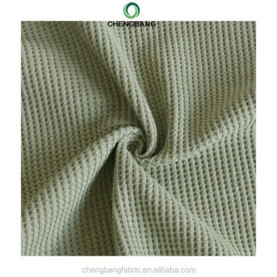 중국 Chengbang Anti-Static Knitting Yarn Combed Type And 100% Cotton Material Waffle Knit Fabric 판매용