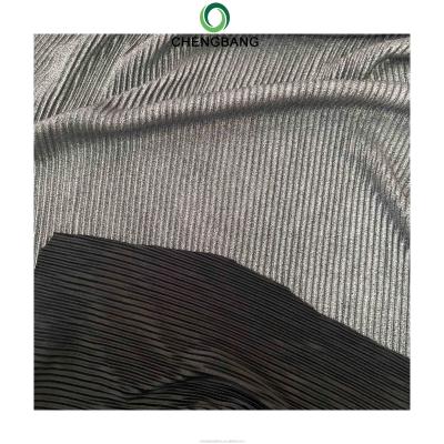 China Ready to ship 95% polyester 5% spandex 110gsm light and soft pleated skirt to knit fabric for sale