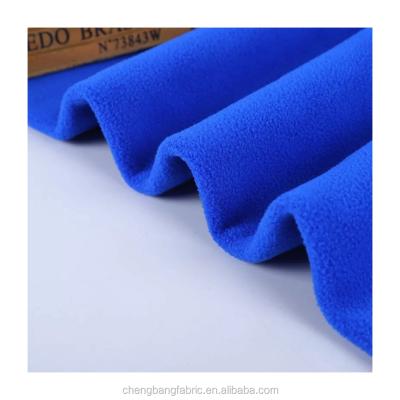 China Royal Blue Anti Pill Anti Pill Single Side And Double Side Brushed Fleece Types Shear Blanket Fabric for sale