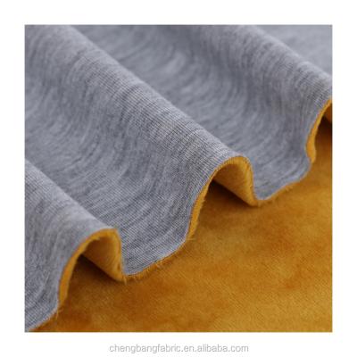 Chine Chengbang Manufacture 380gsm Polyester Cotton TC Velboa Anti-Static Knitting Fabric Bonding Plain Jersey Fabric à vendre