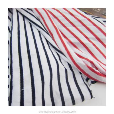 China Factory Wholesale Anti-Static Yarn Dyed French Cotton Stripe Terry Cloth Hoodies Men Fabric en venta