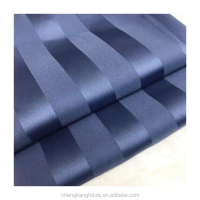 China Brief Ready To Ship High Quality Stretch Fabric Stripe Satin Chiffon For Dress for sale