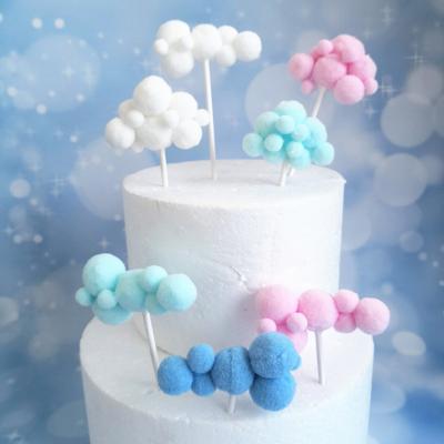 China Happy Birthday/Wedding& Wholesale Soft Pink Cake Topper Engagement Cake Decorations Cloud Baby Boy or Girl Happy Birthday Cake Topper Wedding Cake Topper Party Supplies for sale