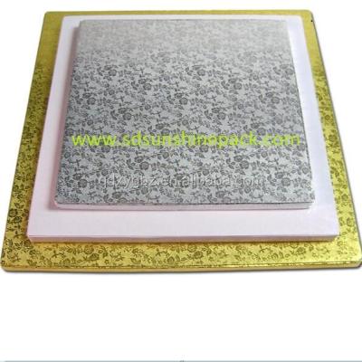 China Wholesale Silver / Gold Foil Cake Paper Food Square Boards for sale