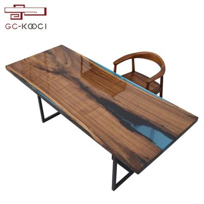 China Other Epoxy Resin Furniture Table Black Walnut Resin Board for sale