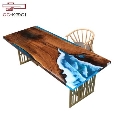 China Other North American Wood Black Walnut Epoxy Resin Tabletop Resin Board for sale