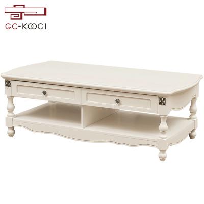 China Modern minimalist simple white coffee table furniture 1.4m rectangular coffee table living room coffee table for sale