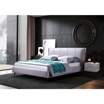 China (Other) Newly Latest Adjustable Fashionable Custom Made Double Bed Designs Gray Fabric Extra King Size Beige Soft Bed for sale